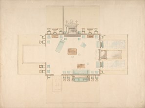 Plan and Elevations of a Room, early 19th century.