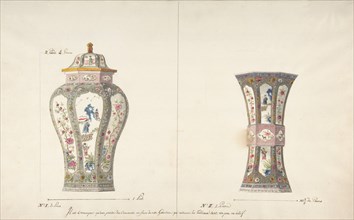 Designs for Two Porcelain Vases, ca. 1770-85.