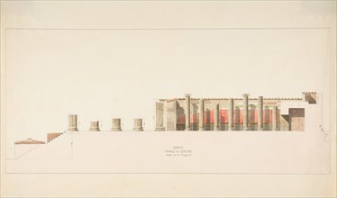 Cross-Section of the Temple of Jupiter, Pompeii, after 1825.