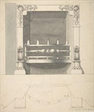 Design for a Cast-iron Hob Grate in Ormolu, 1814.
