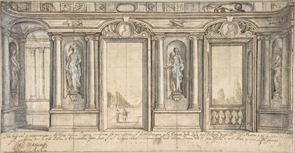 Design for a Painted Wall Decoration for Palazzo Massimo all'Aracoeli (Rome), 1683.
