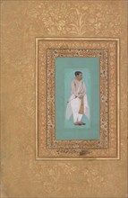recto: "Portrait of Raja Suraj Singh Rathor", verso: Page of Calligraphy. Folio from the Shah Jahan Album, recto: late 16th century; verso: ca. 1640.
