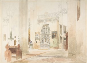 Interior of Saint Severin Church in Erfurt, 1855.