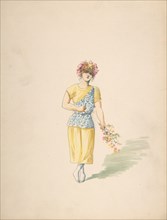 Costume for a Youth in Yellow and Blue, n.d..