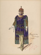 Philip the Good, Duke of Burgundy; costume design for Jeanne d'Arc by the Paris Opera, 1897.