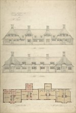 Design for Thatched Cottages for Mrs. Kingsley, 1910.