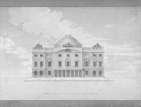 Design for the Facade of a Theater (Perspective), late 18th-early 19th century.