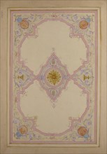 Design for Ceiling Decorated with Lavender Arabesques, 19th century.
