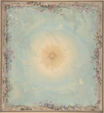 Designs for Ceilings with Central Sunburst, 19th century.