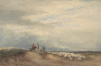 Riders with Sheep near an Estuary, 1830.