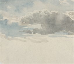 Study of Clouds (recto); Study of an Elder Bush by a Fence (verso), 1820-45.