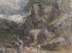 Driving Sheep in a Rocky Landscape, ca. 1846.