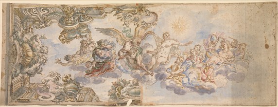 Allegorical Design for a Ceiling Fresco., 1650-1700.