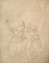 Classical Female Figure (Diana or Venus) with Two Infants, ca. 1539-42.