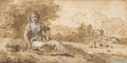 Seated Girl in a Landscape, 1702-88.