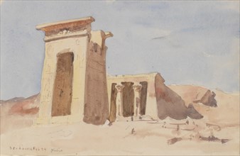 The Temple of Dendur, showing the Pylon, 1874.