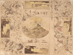 Designs for the decoration of a ceiling, late 18th-mid-19th century.