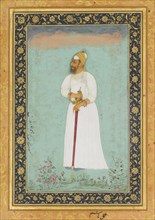 Portrait of Ibrahim 'Adil Shah II of Bijapur, Folio from the Shah Jahan Album, verso: ca. 1620; recto: 1534 or later.