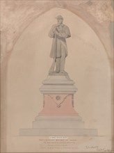 Pedestal Design for the Seventh Regiment Memorial in Central Park, ca. 1868.
