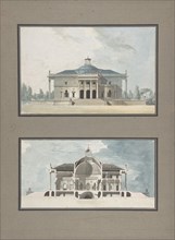 Project for a "Maison de plaisance pour un grand seigneur", Elevation and Section, ca. 1783.