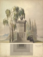 Design for a Tomb, Rothgeisser in Nuremberg (Elevation and Ground Plan), 1826.