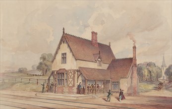 Victorian Rural Train Station and Railroad Crossing, 1844-77.