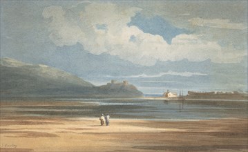 Harlech Castle across the Traeth Mawr, 1800-1842.