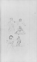 Five Various Figures (from Sketchbook), .