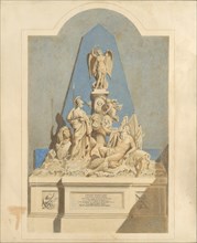 Design for "The Three Captains Memorial", ca. 1784.