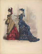 Two Women in Day Dresses, 1875.