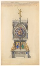 Design for Enameled Clock, ca. 1882.