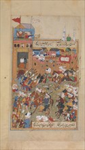 Ottoman Army Entering a City, Folio from a Divan of Mahmud 'Abd al-Baqi, last quarter 16th century.
