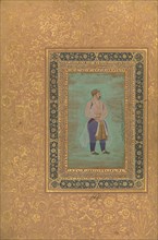 recto: "Portrait of Prince Danyal", Folio from the Shah Jahan Album, recto: late 16th century; verso: ca. 1500.