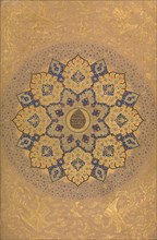 Rosette Bearing the Name and Title of Emperor Aurangzeb (Recto), from the Shah Jahan Album, recto: ca. 1658; verso: ca. 1630-40.