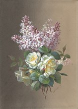 Flowers: Roses and Lilacs, late 19th-early 20th century.