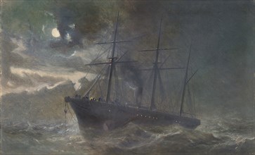 The Albany Buoying a Bight of the Cable of 1865 on the Night of August 26th, 1866, 1866.