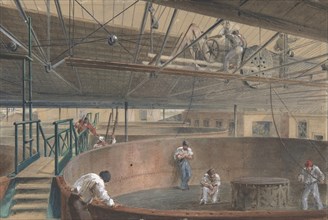 Coiling the Cable in the Large Tanks at the Works of the Telegraph Construction and Maintenance Company of Greenwich, 1865, 1865.
