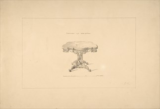 Design for a Fancy Table, Louis Quatorze Style, 1835-1900.