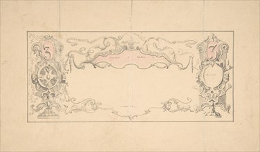 Design for Banknote or Certificate, 1830-1900.