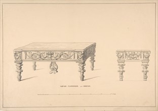 Design for Square Pianoforte, Grecian Style, 1835-1900.