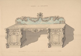 Design for Sideboard, Louis Quatorze Style, 1835-1900.