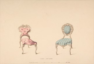 Design for Chairs, Louis Quinze Style, 1835-1900.