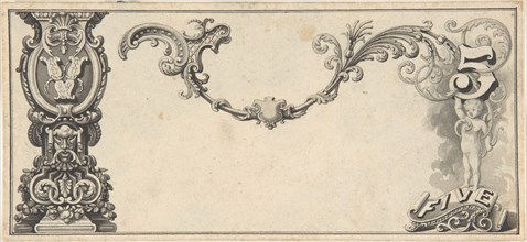 Design for Banknote, 1830-1904.