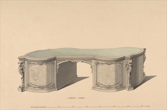 Design for Library Table, 1835-1900.