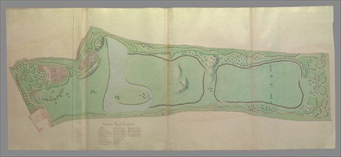 General Plan of the Gardens at Kew, 1763.