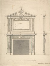 Design for a Chimney-piece, for Thomas Hollis of Lincoln's Inn, London, after 1754.