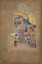 Funeral Procession, Folio 35r from a Mantiq al-tair (Language of the Birds), dated A.H. 892/ A.D. 1487.