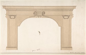 Design for a fireplace, 1827.
