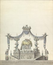 Catafalque of the Empress Catherine the Great of Russia (Side Elevation)., 1796.