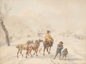 Postilion on Horse in a Winter Landscape, ca. 1798.